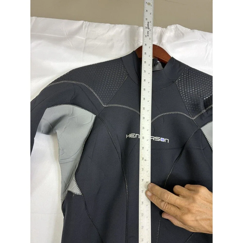 Henderson Aquatics Wetsuit Size 18 Black Gray Full Suit Back Zip Diving Surf